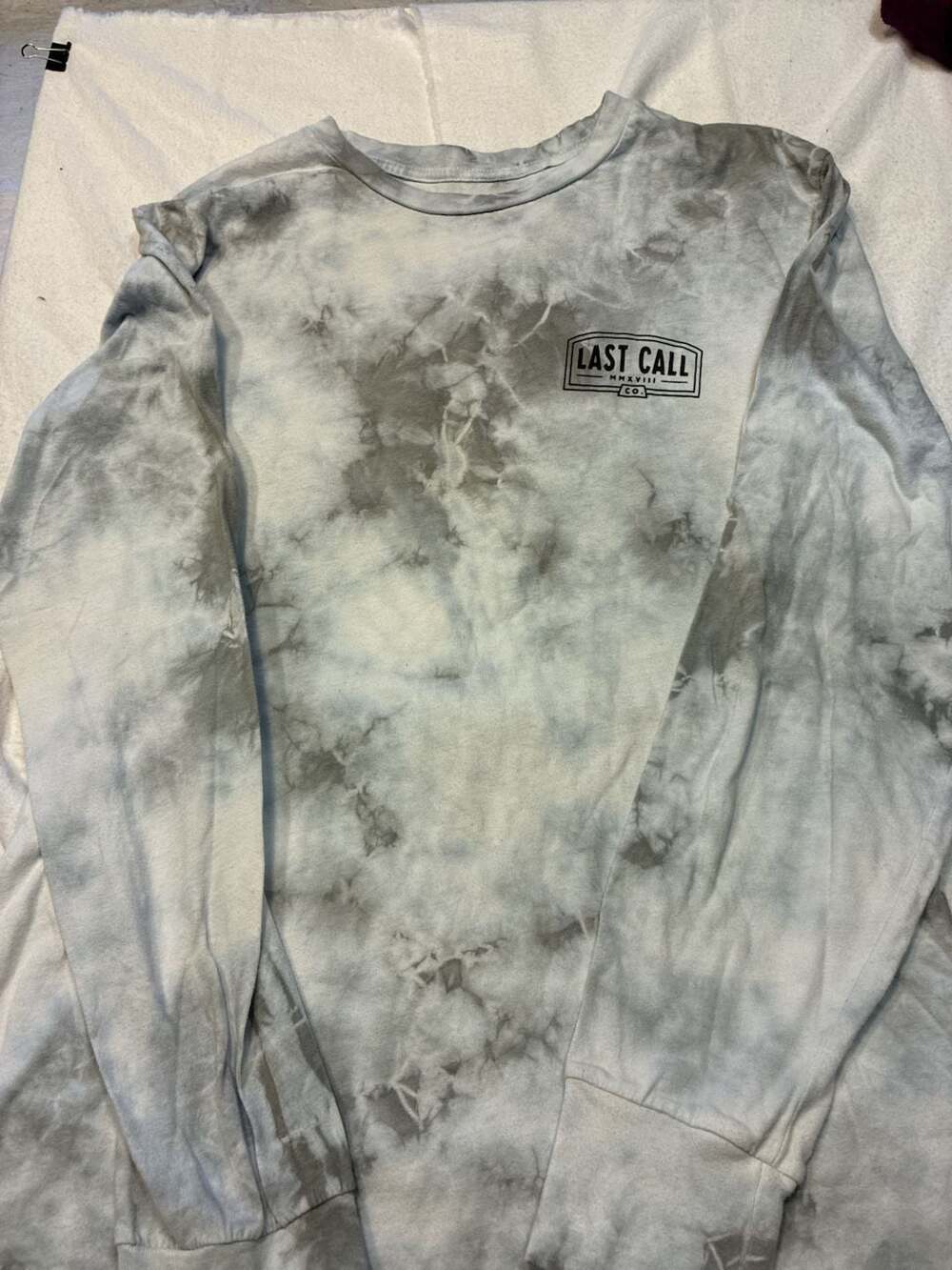 Last Call Co. Whatever Skeleton Graphic Long Sleeve T-Shirt Size Small